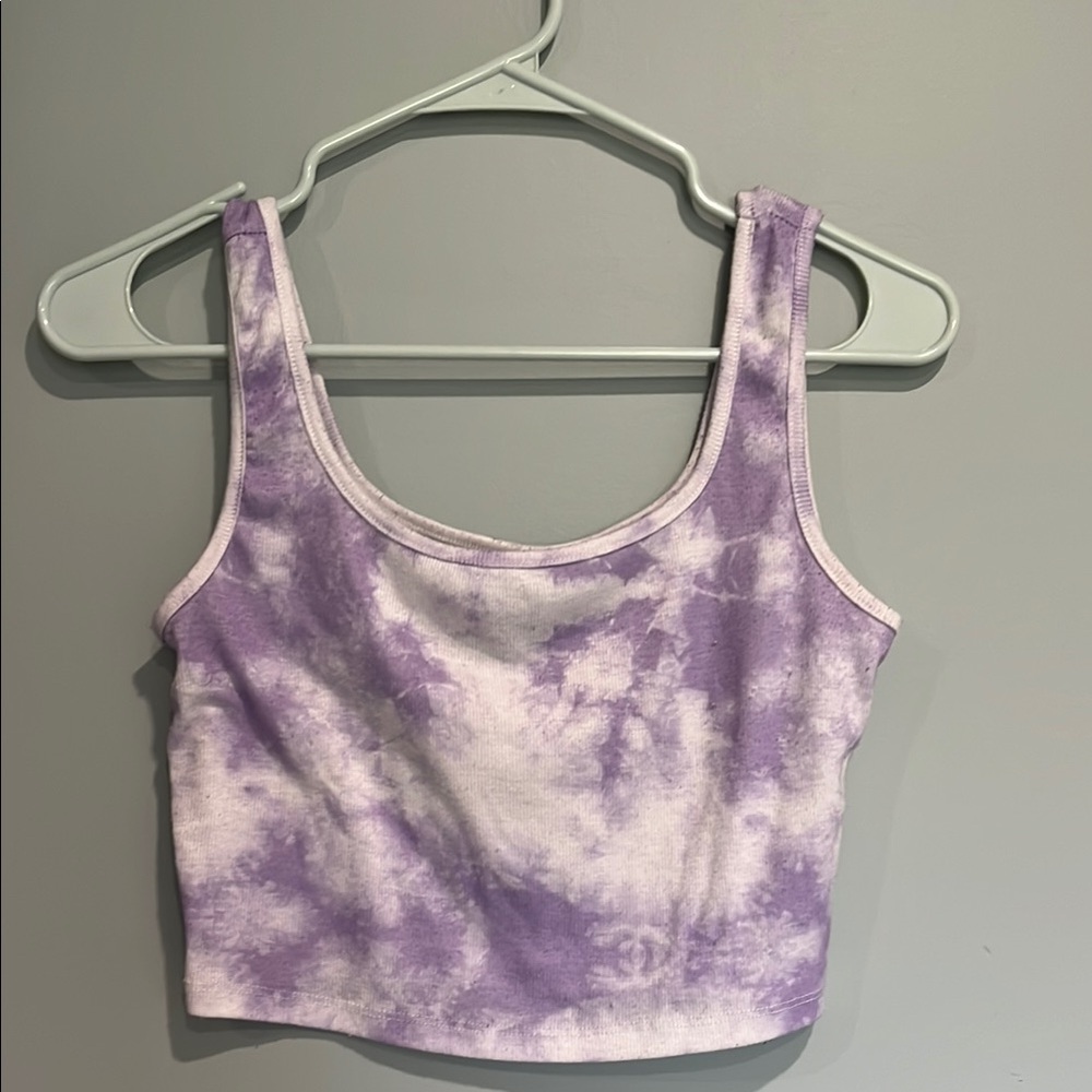Purple Tie-Dye Women's Crop Top